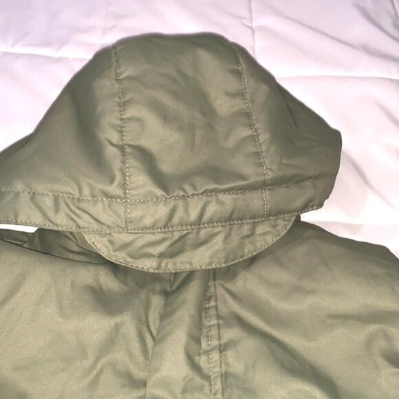 Cat & Jack Green Boys Hooded Parka Coat M Faux Fur Lining Recycled Polyester - Picture 11 of 14